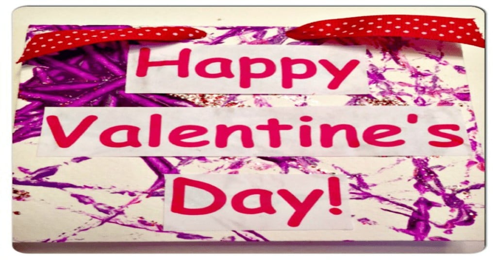 Marble Painted Valentine’s Day Cards For Kids