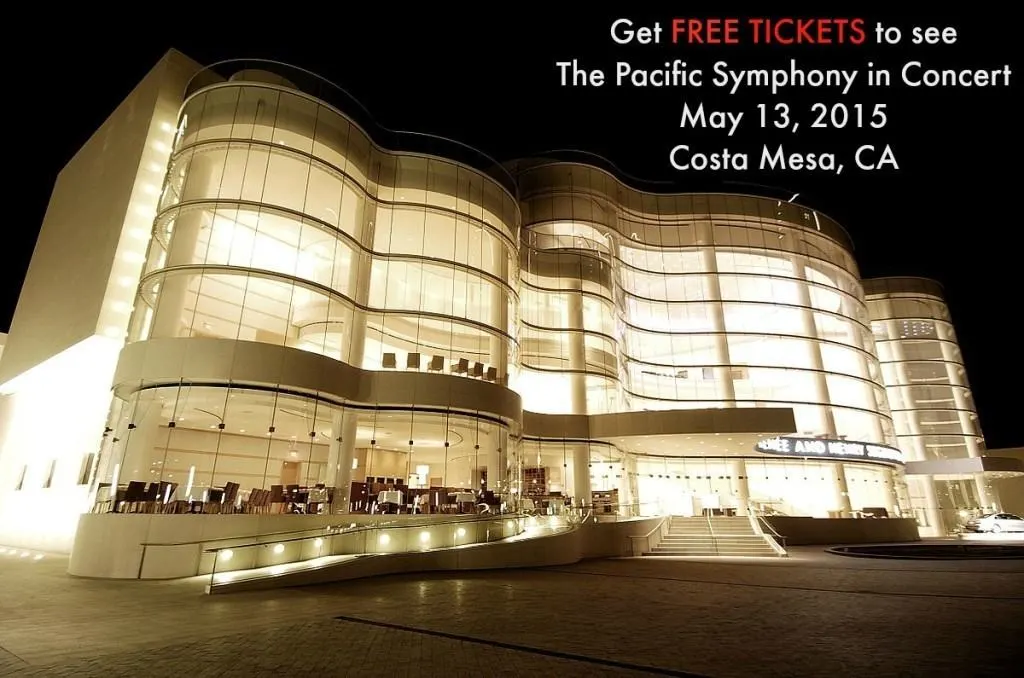 Get free tickets to see the Pacific Symphony in concert on May 13, 2015 in Costa Mesa, California.