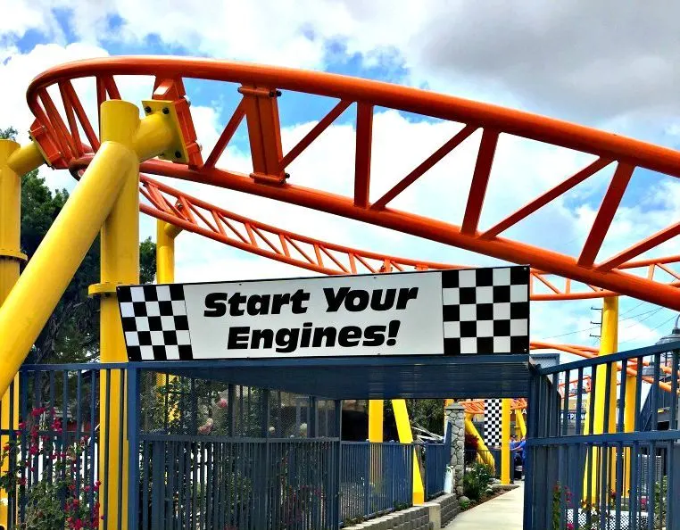 Top 5 Reasons to Visit Adventure City in Anaheim, California including free parking, theme rides for all ages, inexpensive birthday parties, Thomas The Train play area and only $19.95 for admission!