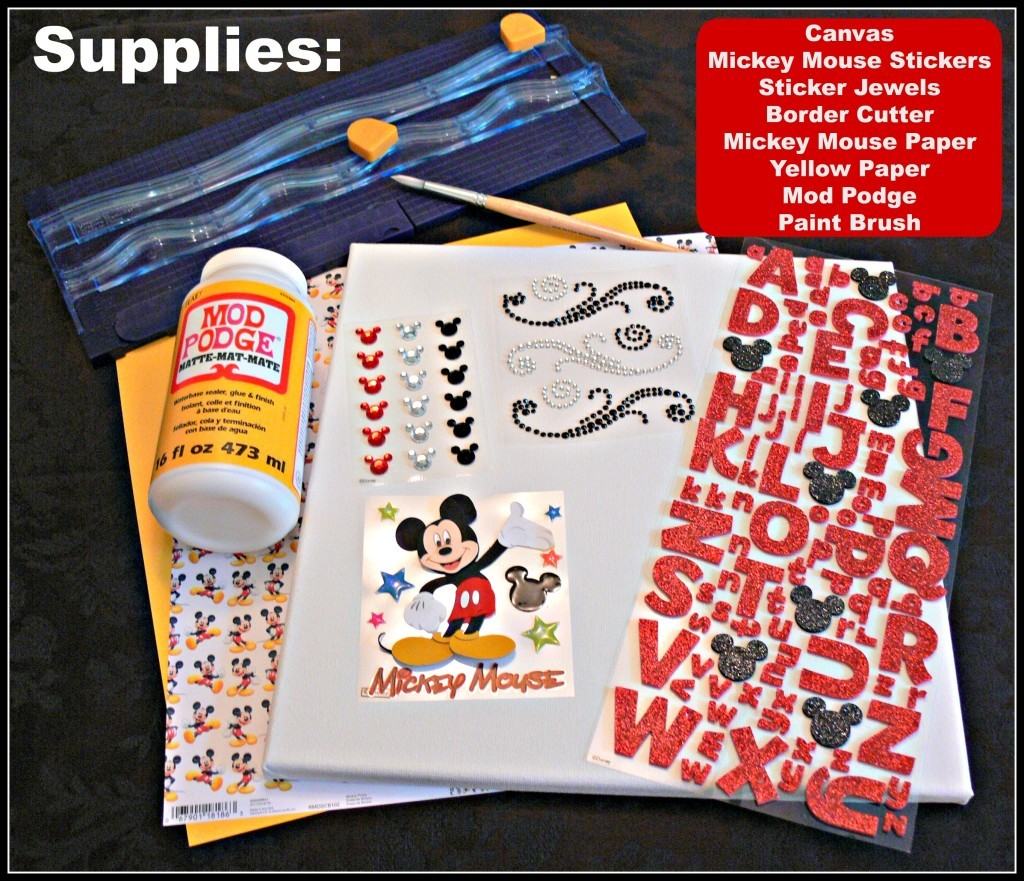 Mickey Mouse picture frame craft.  Step by step tutorial with pictures.