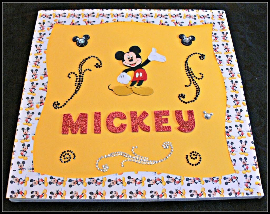 Mickey Mouse picture frame craft. Step by step tutorial with pictures.