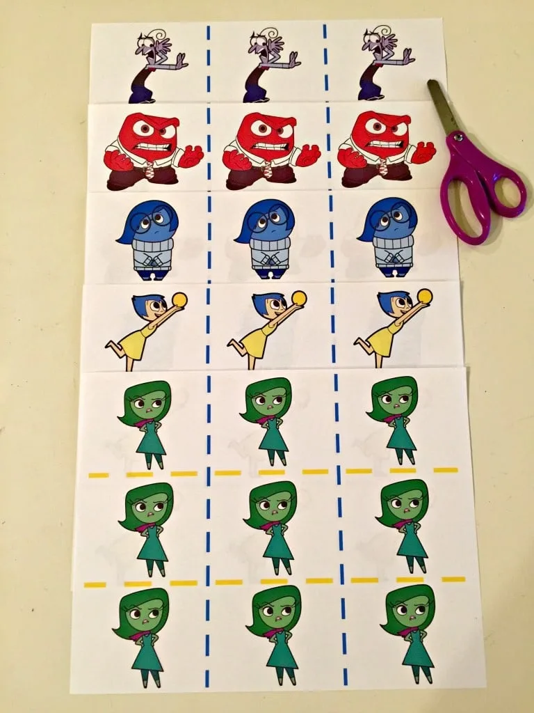 Inside Out How Do I Feel Tic Tac Toe Game For Children