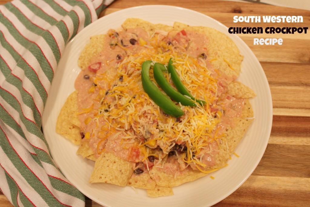 Easy South Western Chicken Recipe made with salsa, black beans, tomatoes, corn and cream cheese.