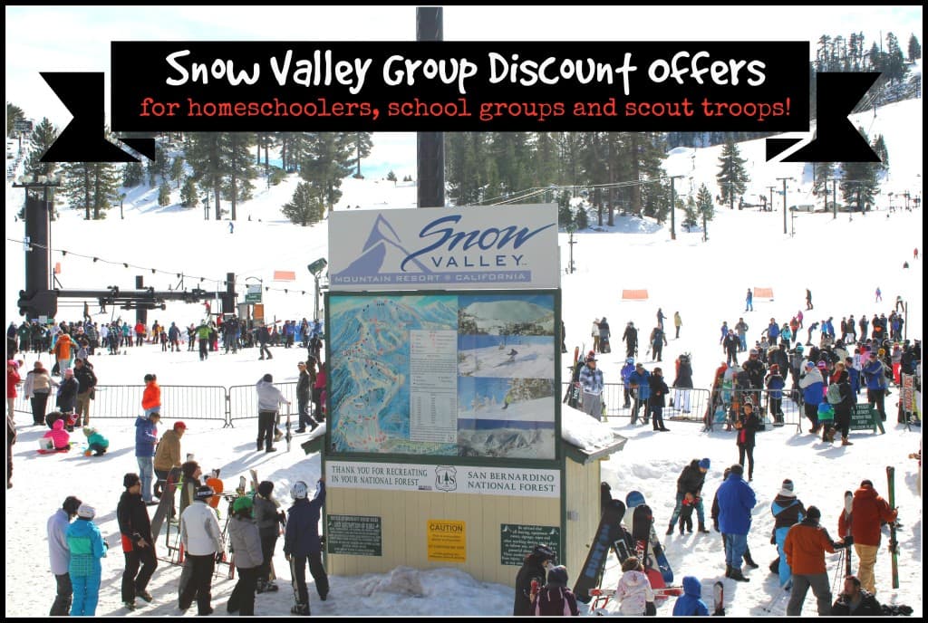 Snow Valley Mountain Resort offers group discounts for homeschoolers, school groups and scout troops