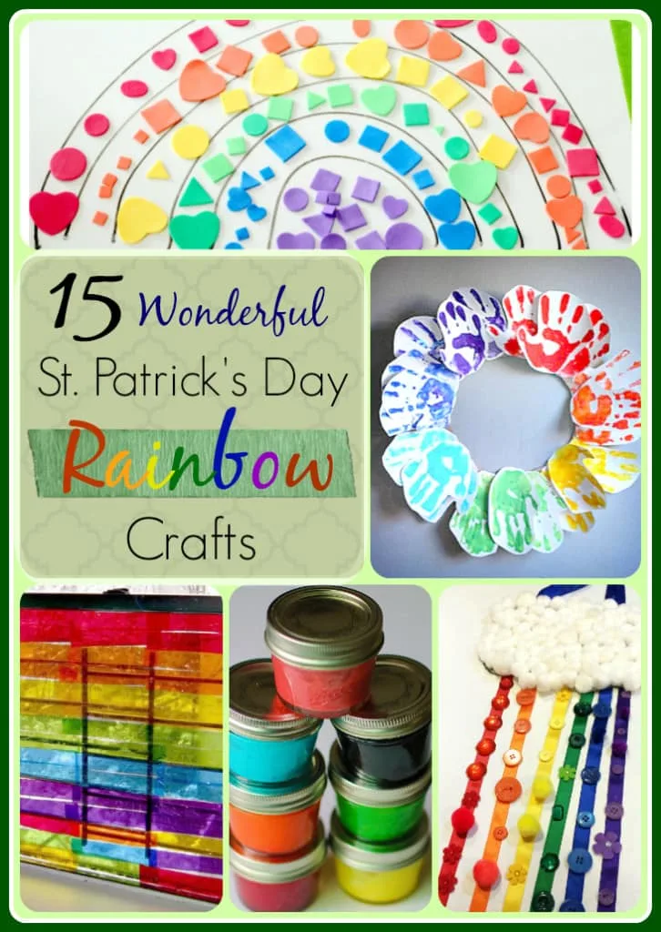 15 Wonderful Rainbow Crafts for Kids. Perfect for either St. Patrick's Day or a children's birthday party.