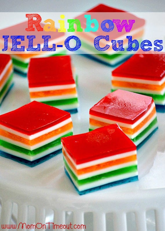 How to make Rainbow Jello Cubes for St. Patrick's Day