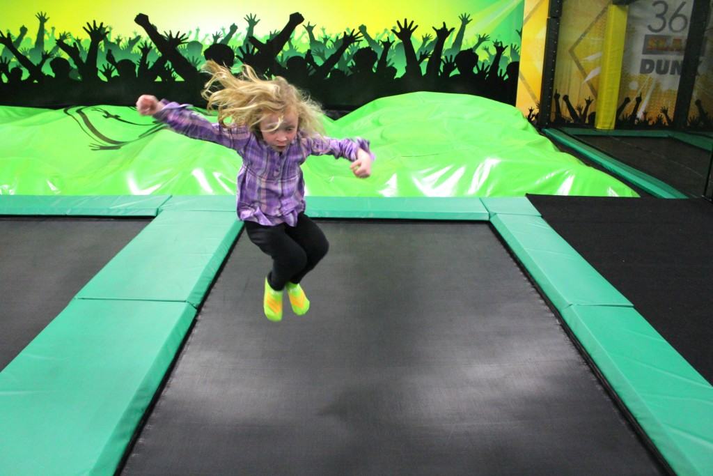 Rockin' Jump is an indoor play area where kids can soar in open jump arenas, dive into pools of soft foam cubes, play trampoline dodgeball, and do flips and somersaults.
