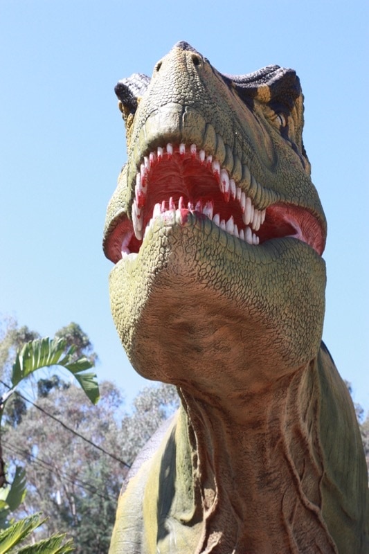 Dinosaurs: Unextinct at the LA Zoo is made up of animatronic dinosaurs with electronic "brains" that take visitors back in time for a colossal adventure, providing a rare chance to discover a lost world from millions upon millions of years ago while warning about the very real threat of extinction faced today by many endangered species. 