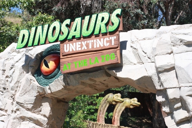 Dinosaurs: Unextinct at the LA Zoo is made up of animatronic dinosaurs with electronic 