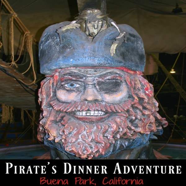 Are you planning a vacation to Southern California? Then you will want to visit Pirate's Dinner Adventure in Buena Park where diners enjoy dinner and a show with an 18th-century ship replica as the stage. The show is appropriate for all ages!