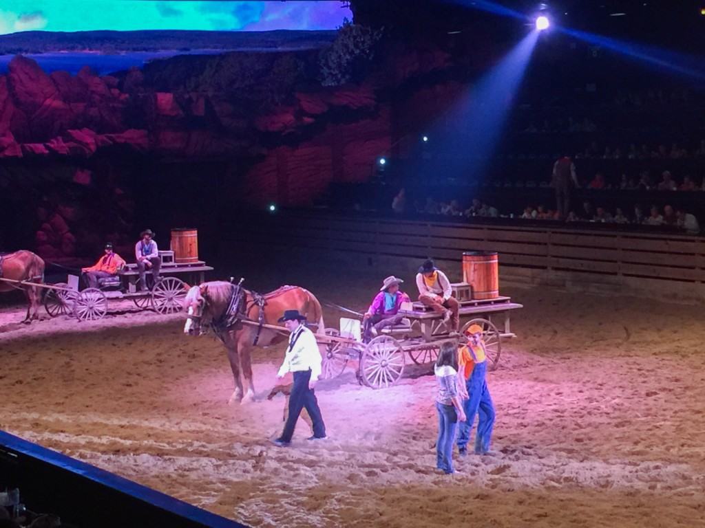 Are you planning a vacation to Branson, Missouri? Then be sure to check out Dolly Parton's Dixie Stampede Dinner Show! It is an extraordinary show with 32 magnificent horses and a cast of top-notch riders. The performers thrill you with daring feats of trick riding and competition, pitting North against South in a friendly and fun rivalry. You will also enjoy a barrel full of music, dancing, special effects and family friendly comedy along the way. Dinner and drinks are provided.