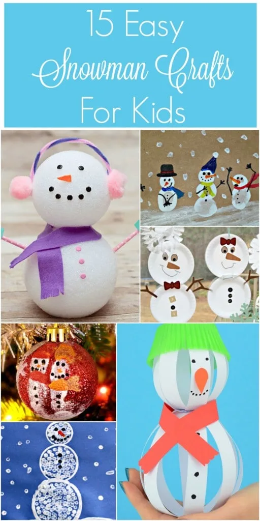 12 Easy to Make Snowman Crafts Ideas for Children