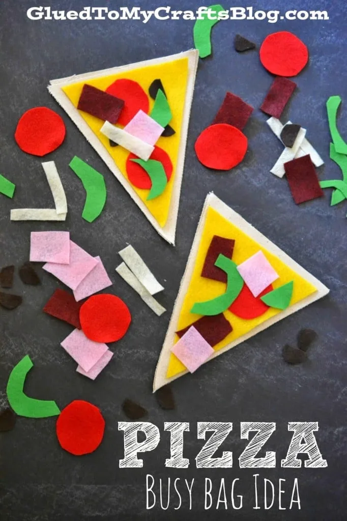 Are you looking for a fun pizza inspired craft or activity for kids? Check out this list of 18 Playful Pizza Activities for Kids that are perfect for children of all ages! These activities help kids work on many important skills such as eye-hand coordination, fine motor tasks, addition and subtraction, and using their imagination, just to name a few.