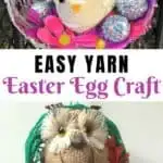 Are you looking for a fun Easter craft for your children to make? Try this Easy Yarn Easter Egg Craft For Kids made out of a simple balloon, yarn and glue!