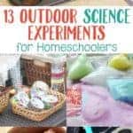 Are you looking for a fun science experiment that you can do outdoors with your kids or homeschool group? Then check out these 13 Outdoor Science Experiments For Homeschoolers! From learning about static electricity to making out-of-this-world rockets, there is at least one science experiment for every type of child!