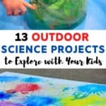 Are you looking for a fun science experiment that you can do outdoors with your kids or homeschool group? Then check out these 13 Outdoor Science Experiments For Homeschoolers! From learning about static electricity to making out-of-this-world rockets, there is at least one science experiment for every type of child!