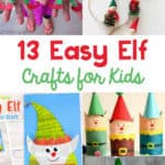 What is your favorite holiday movie?  My favorite movie this time of year is Elf!  If your child likes the movie just as much as I do, or better yet, the newest tradition of Elf on the Shelf, they’re going to love these 13 Easy Elf Crafts For Kids..
