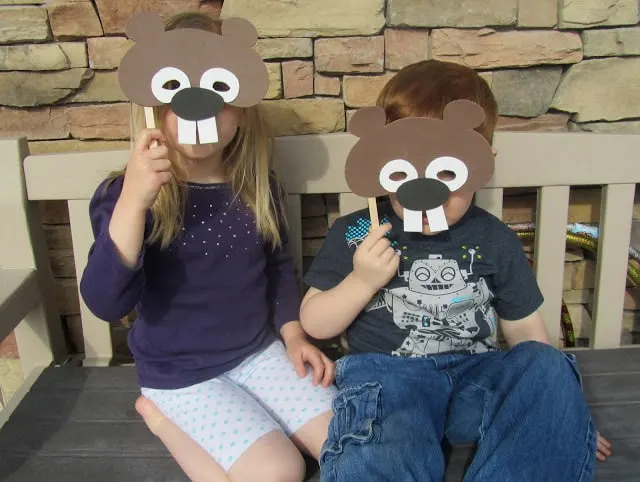 Groundhog Masks - Pinning with a Purpose Become a groundhog yourself and predict when spring will come with this fun mask craft!