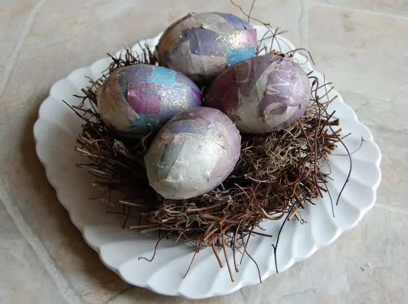 decoupage easter eggs