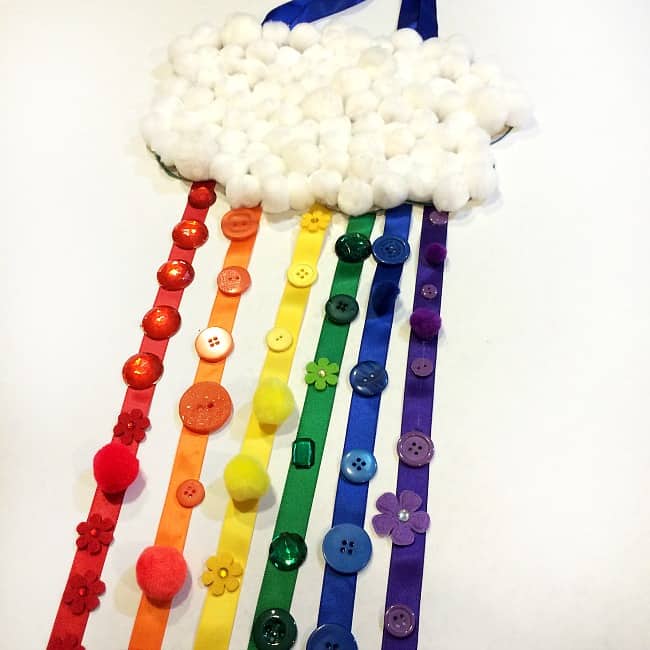 rainbow ribbon craft