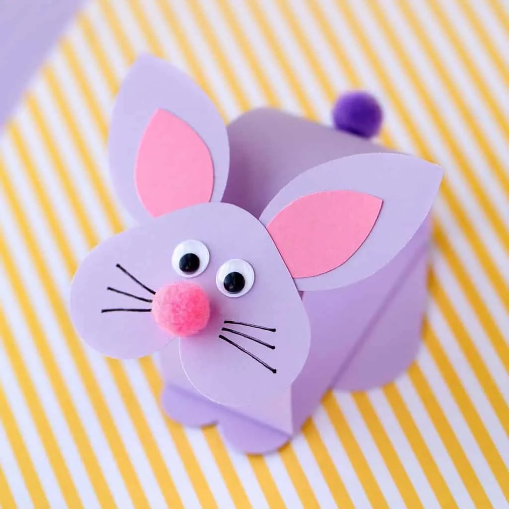 Purple easter bunny craft for kids