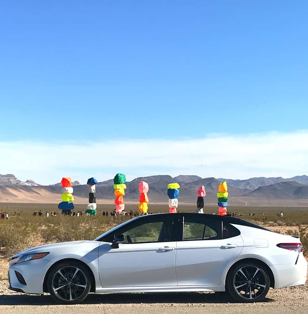 As one of the largest land-based art installations in the United States, Seven Magic Mountains, located right outside of Las Vegas, is bringing happiness to the desert.  Positioned within the Ivanpah Valley and surrounded by the local mountains, Seven Magic Mountains stands out as eye candy along the freeway.  Each locally-sourced limestone boulder boasts a different fluorescent color ranging from neon pink to deep ocean blue. The art exhibit is open year round.