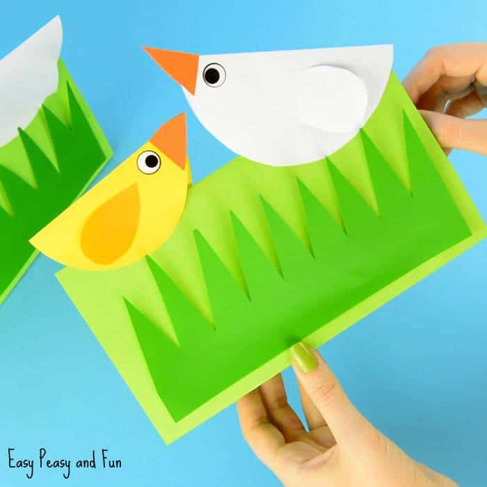 white and yellow baby chick craft for kids