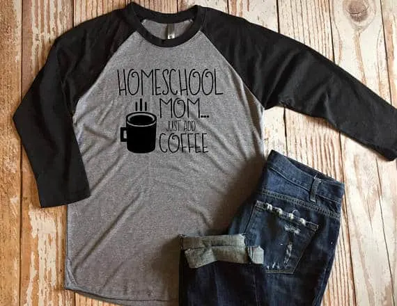 Homeschool Mom and Coffee Tshirt