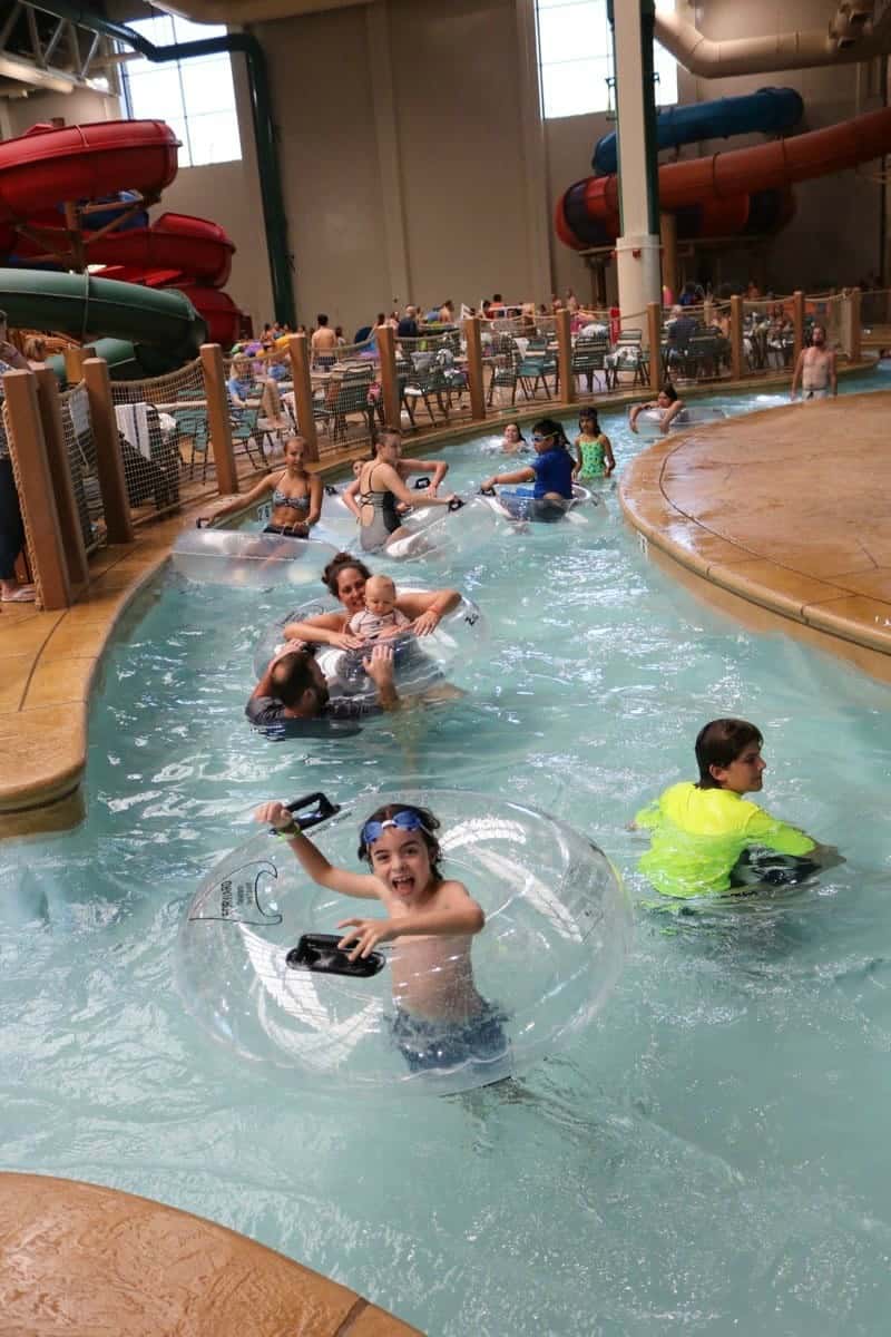 The lazy river at Great Wolf Lodge in Anaheim