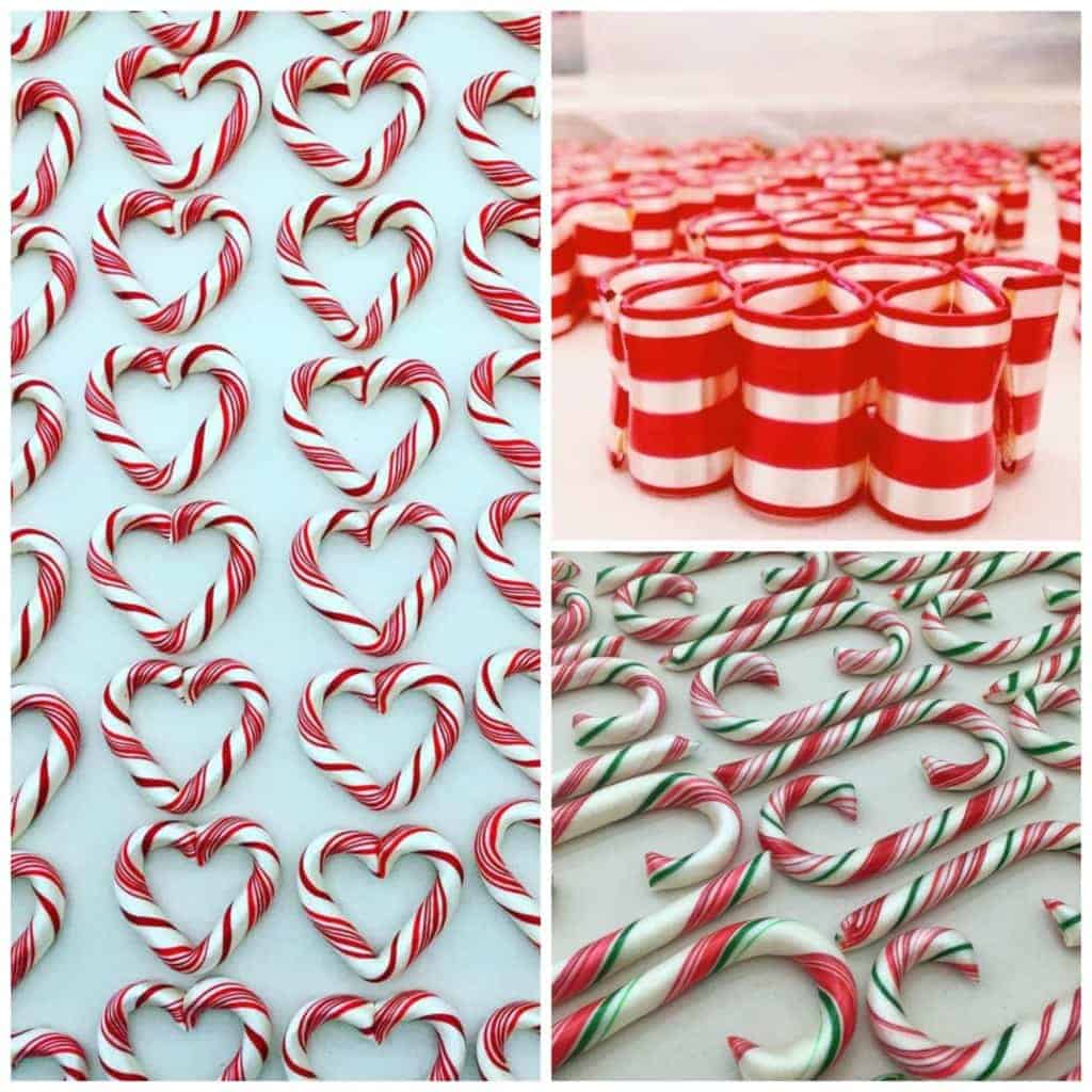 Candy canes on Logan's Candies Tour in Ontario California
