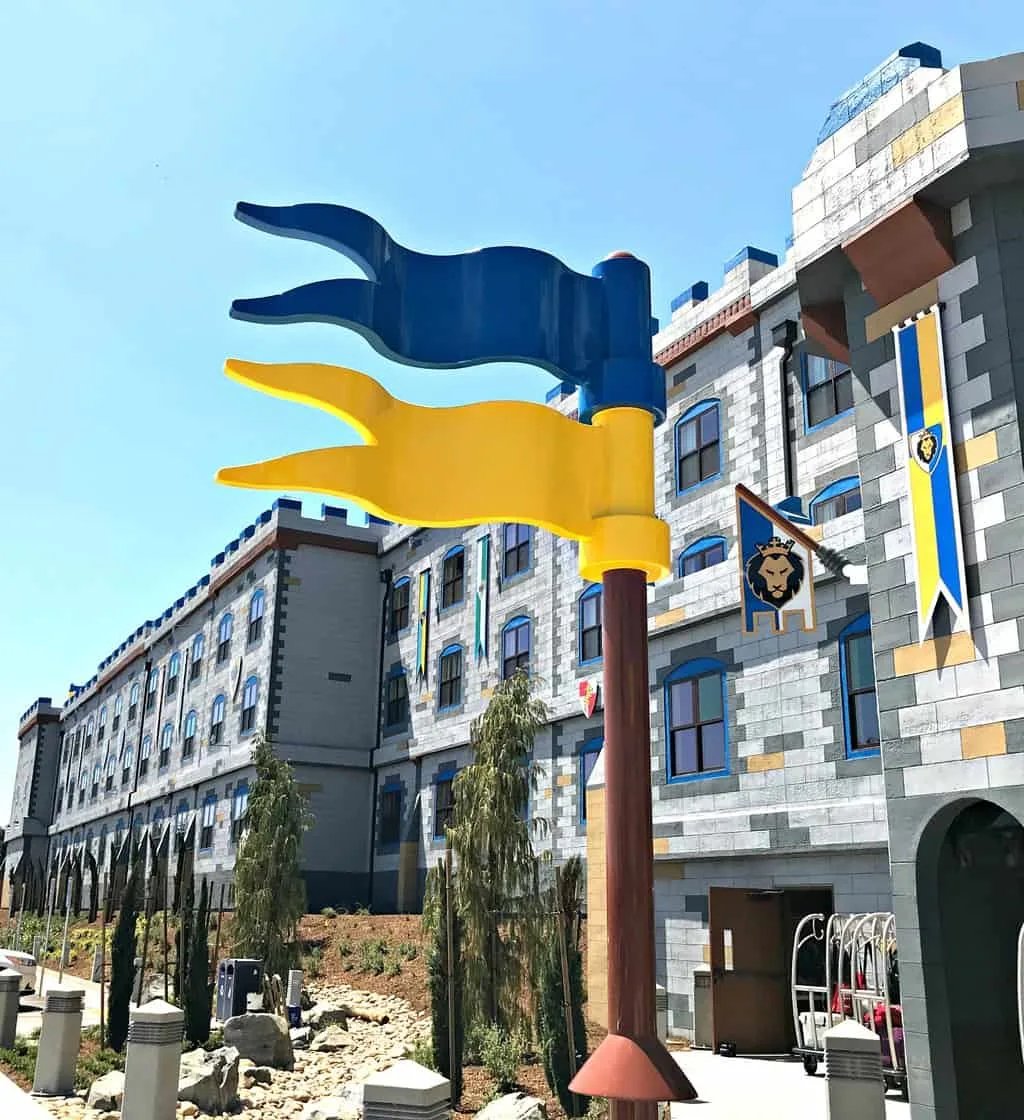 Flags at LEGOLAND Castle Hotel California