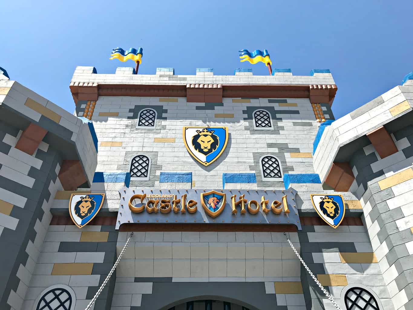 Hotel entrance to the Legoland Castle Hotel Carlsbad