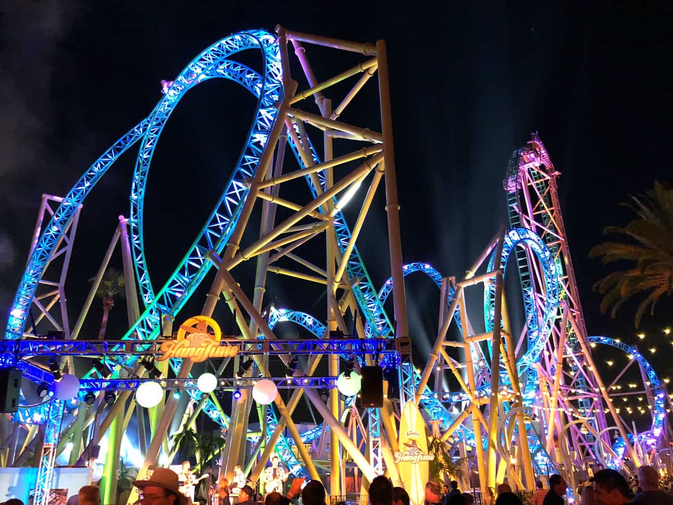 Experience HangTime at Knott's Berry Farm, the first and only dive coaster in California.  The brand new coaster towers 150 feet above ground, showcasing gravity defying inversions, mid-air suspensions and a beyond vertical drop - the steepest in California.