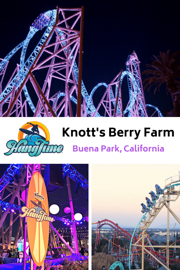 Experience HangTime at Knott's Berry Farm, the first and only dive coaster in California.  The brand new coaster towers 150 feet above ground, showcasing gravity defying inversions, mid-air suspensions and a beyond vertical drop - the steepest in California.