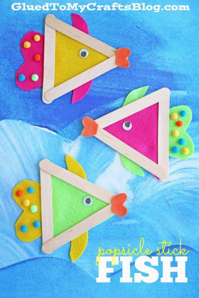 popsicle stick fish craft for preschool