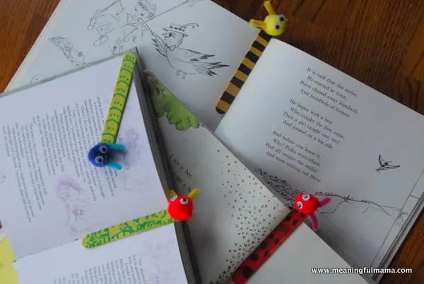 cute popsicle stick bookmark craft for kids