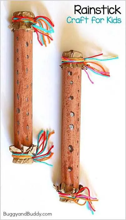 how to make a Native American rain stick with feathers