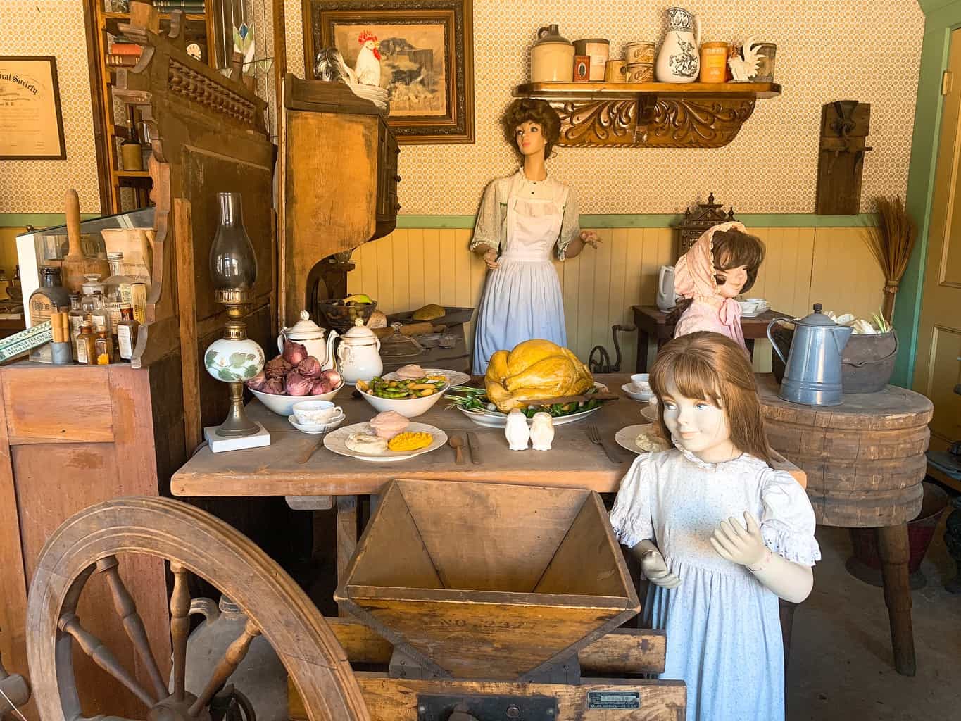 Historic family having dinner at Knott's Berry Farm