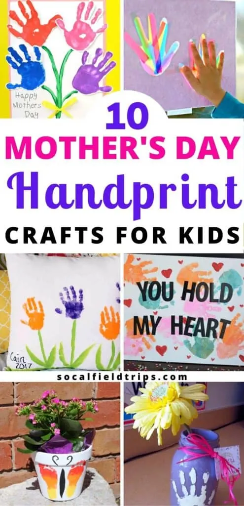 Check out this list of 10 Beautiful Mother's Day Handprint Crafts that children of all ages can make and create for the important mother figures in their lives!