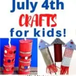 Check out these 25 4th of July Crafts for Kids! Our fun and easy Fourth of July crafts are great to make as decorations for a party or as cute hats or wands to take with you to a 4th of July parade. They are so easy even preschoolers and toddlers make them!