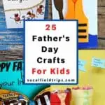 Are you looking for a homemade present for Father's Day that kids can make? Make one of these 25 Father's Day Crafts for Kids! Perfect for preschoolers and elementary school children to make for their dads, grandfathers and uncles.