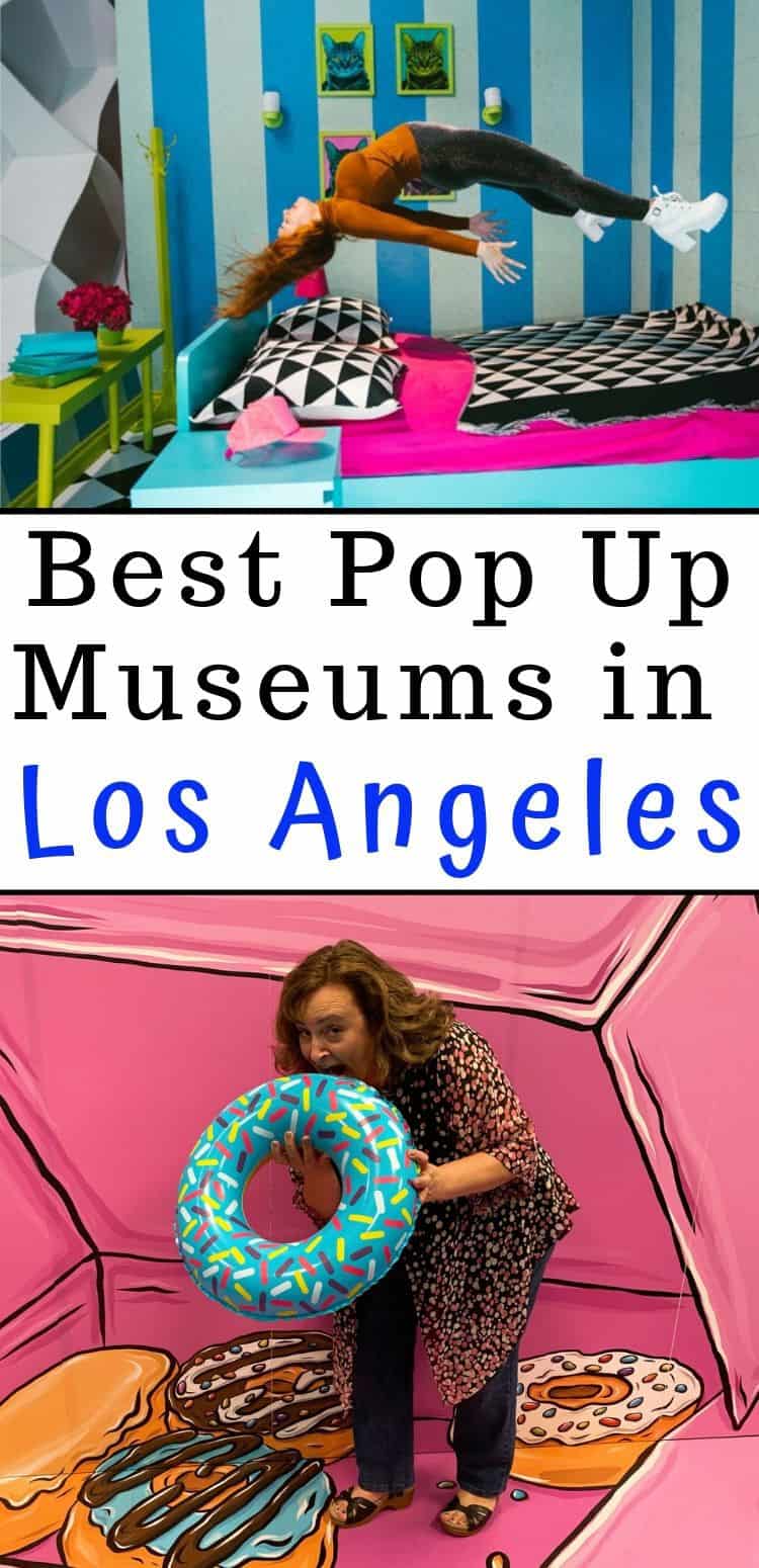 Check out this list of 10+ Pop Up Museums in Los Angeles where guests are encouraged to laugh, smile, and have fun, all the while doing crazy things like riding a colorful cookie carousel or diving into a bowl of fruit. #museum #museums #travel #travelblogger #la #losangeles