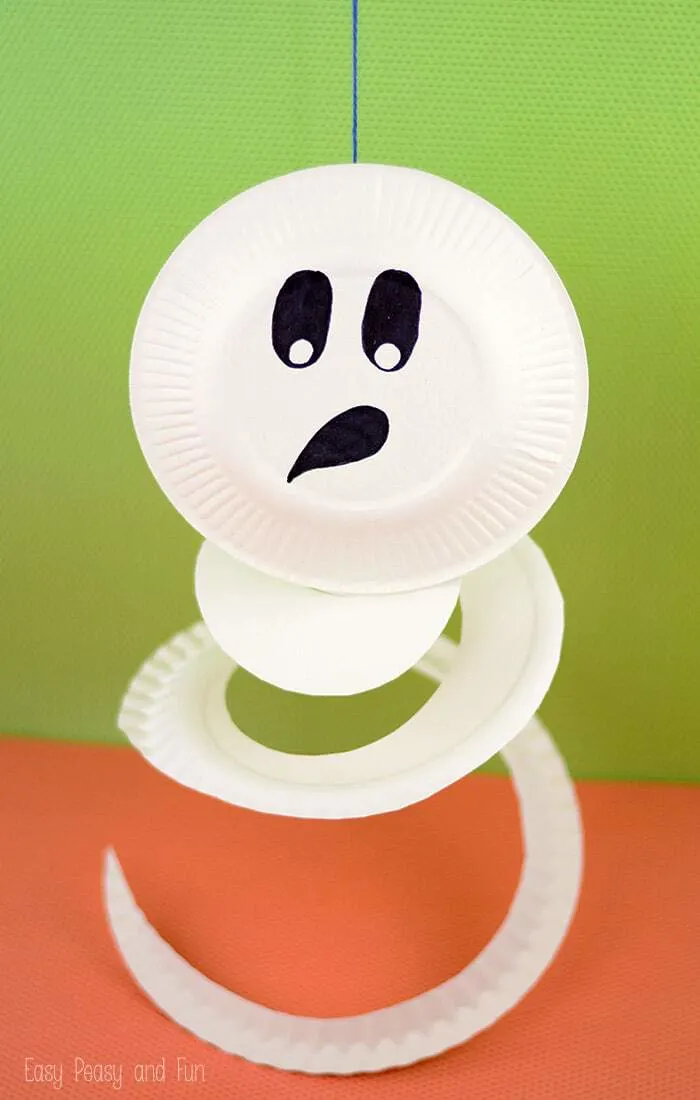 Paper Plate Ghost Craft for Kids