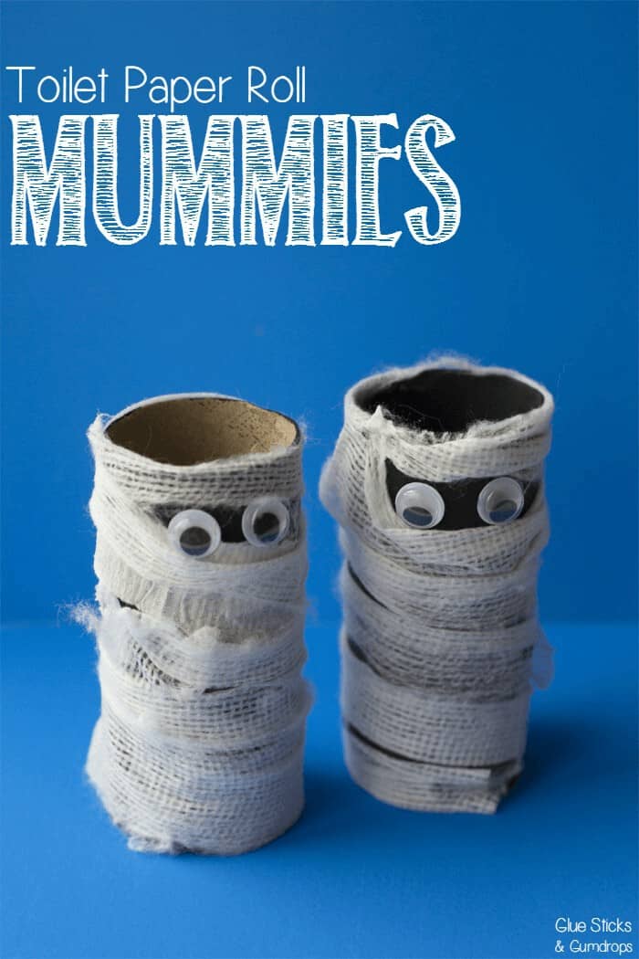 Halloween Mummies Craft using Toilet Paper Rolls