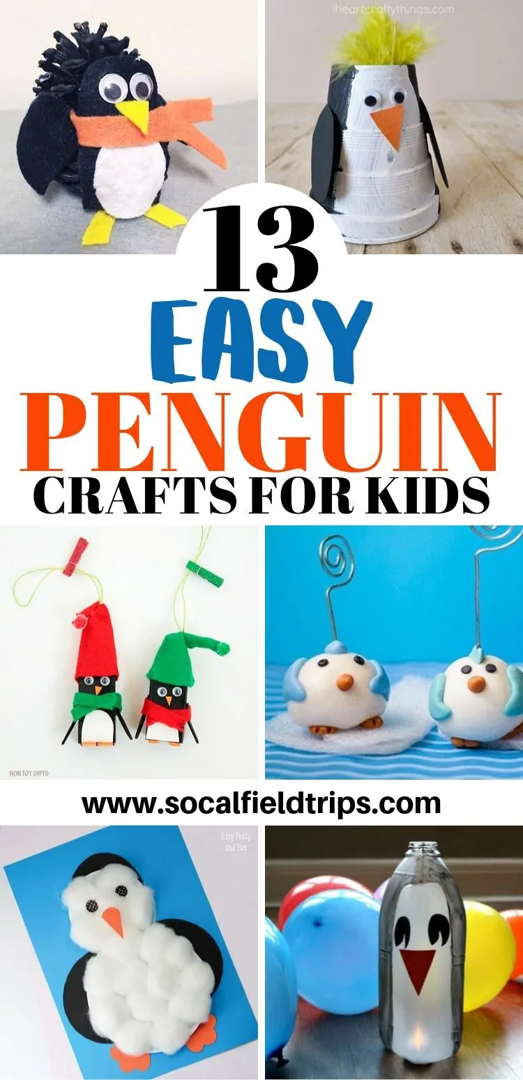 Easy Penguin Crafts - Pin Image