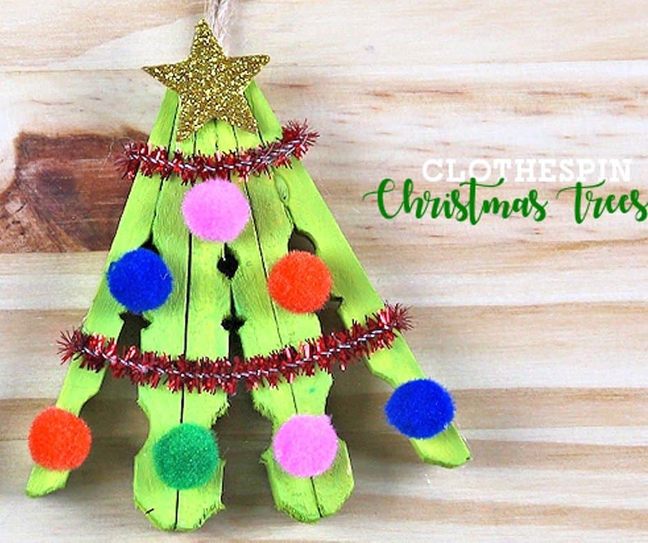 Clothespin Christmas Tree Craft - Our Kid Things