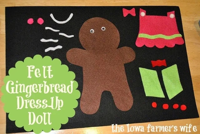 felt gingerbread man craft for kids