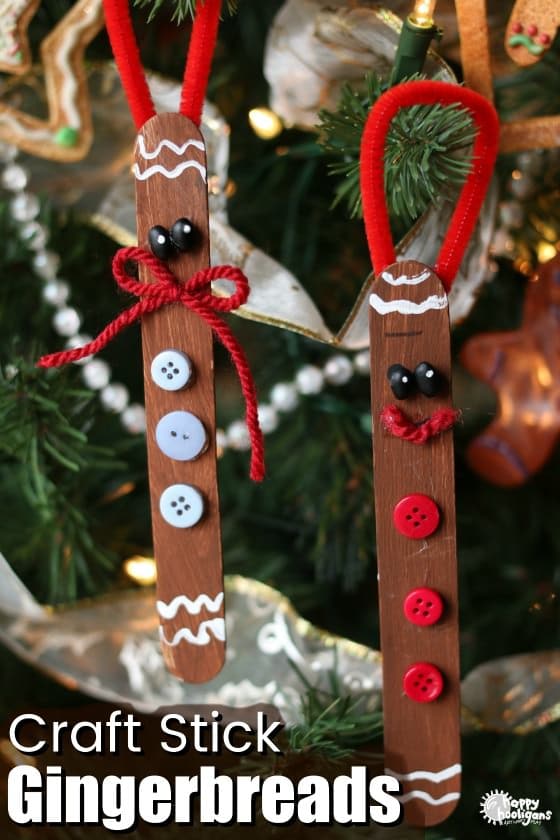 popsicle gingerbread kids craft