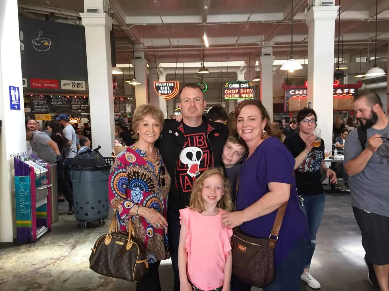 Family at Grand Central Market Downtown LA