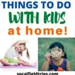 Check out this list of 101 things to do at home with kids at home including learning activities, online programs, crafts, games and more.